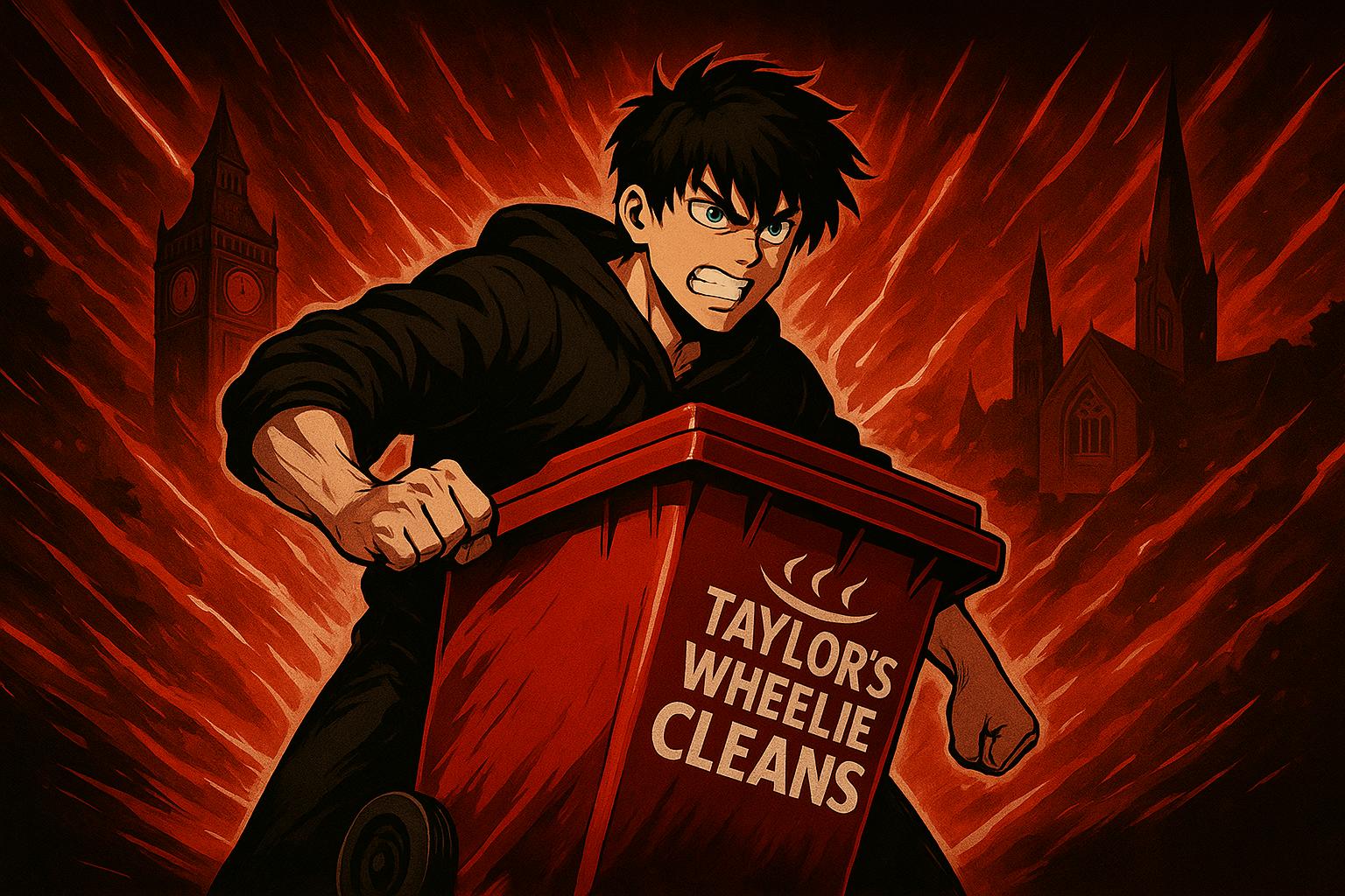 Taylor’s Wheelie Cleans team providing eco‑friendly wheelie bin cleaning in Hertfordshire