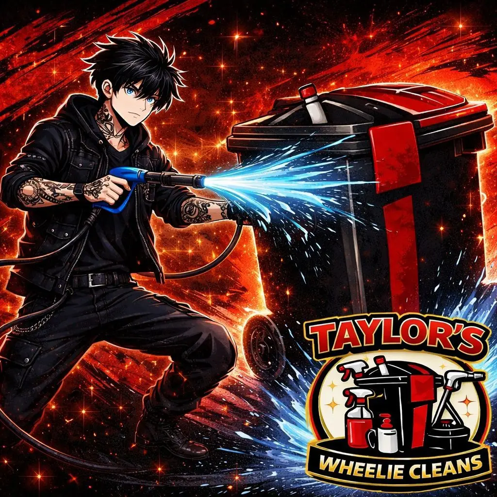 Taylor’s Wheelie Cleans team providing eco‑friendly wheelie bin cleaning in Hertfordshire